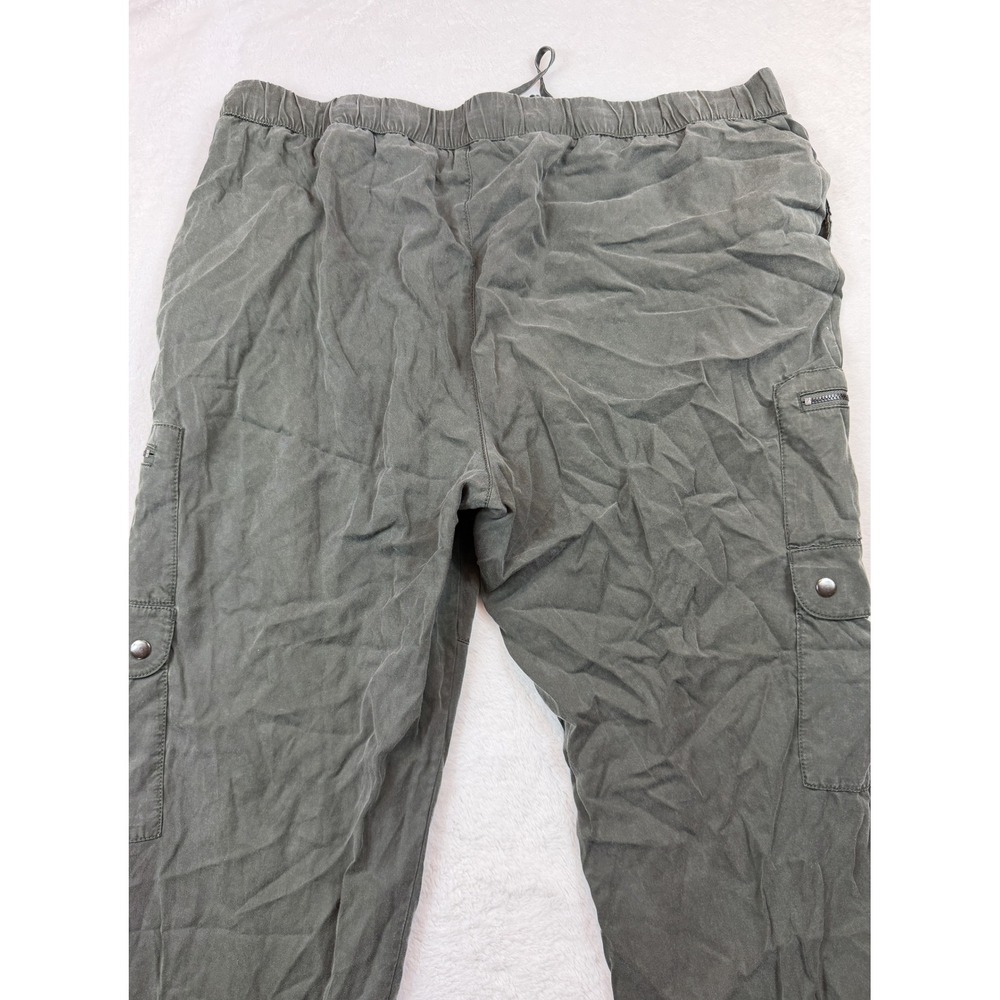 Banana Republic Olive Green Lyocell Cropped Cargo Pants XL Utility Jogger 536089 - Picture 2 of 7